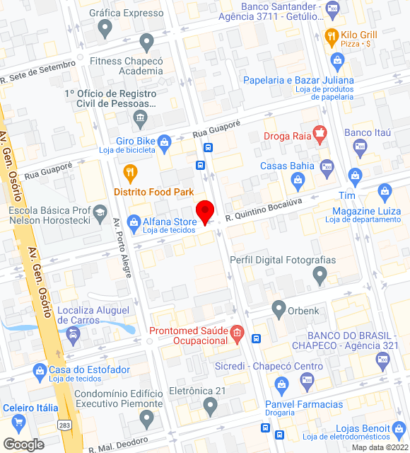 Mapa da localização