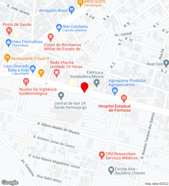 Mapa da localização