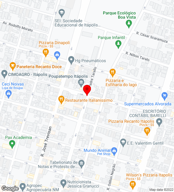Mapa da localização