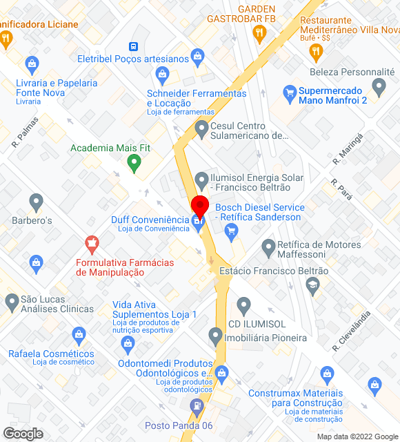 Mapa da localização