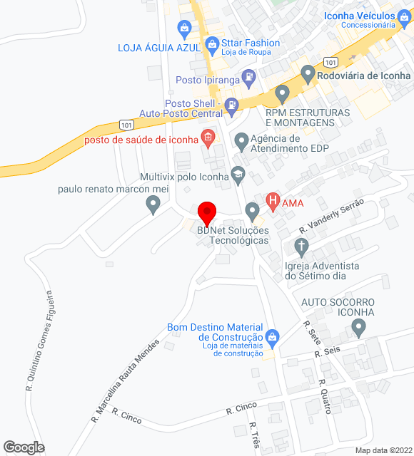 Mapa da localização