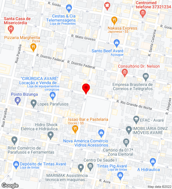 Mapa da localização