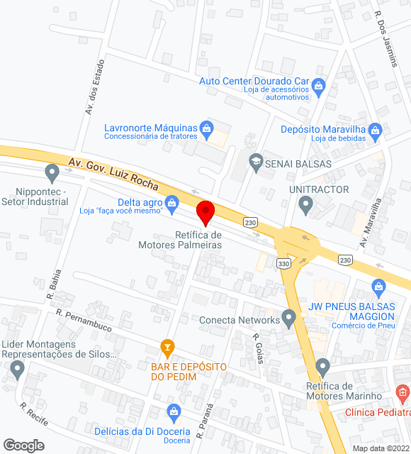 Mapa da localização