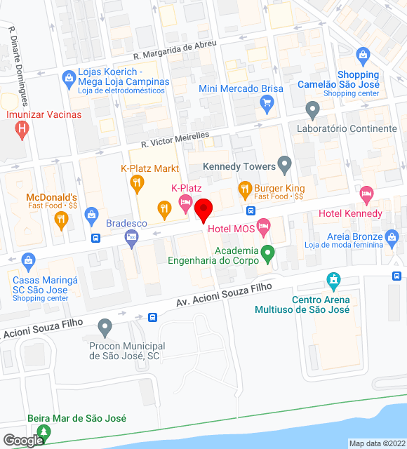 Mapa da localização