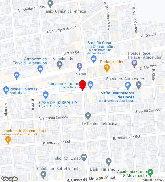 Mapa da localização