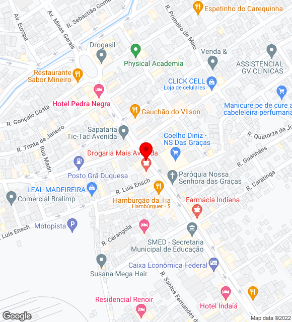 Mapa da localização