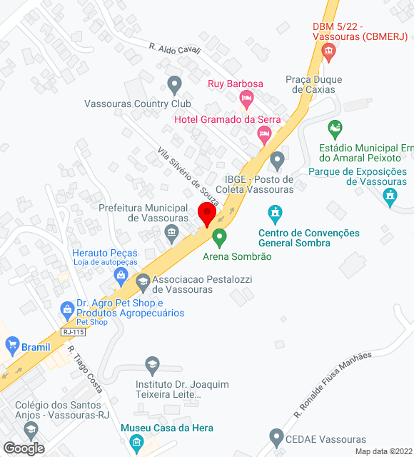 Mapa da localização