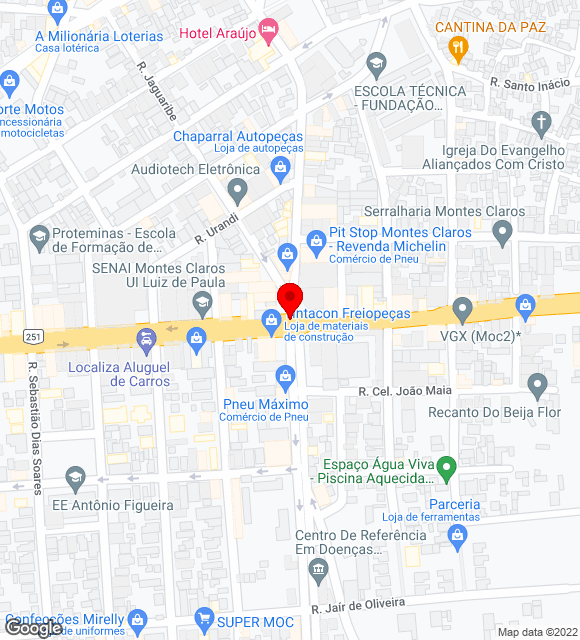 Mapa da localização