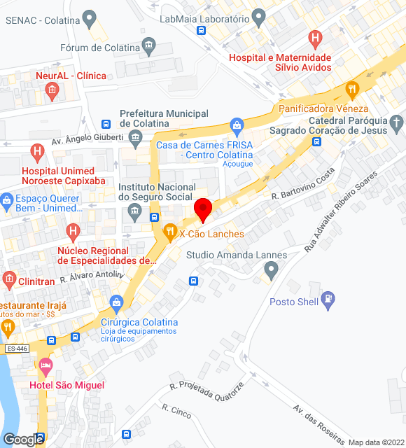 Mapa da localização