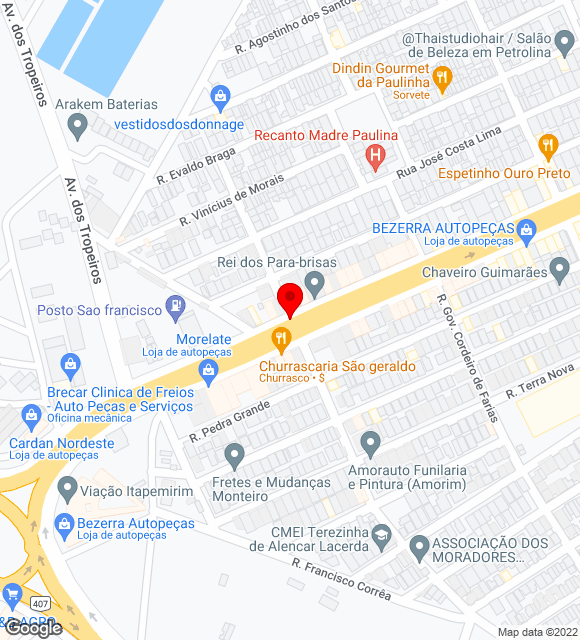 Mapa da localização