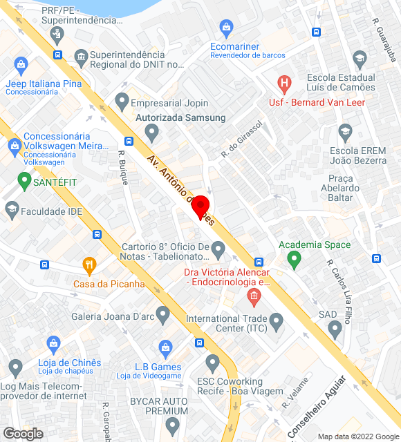 Mapa da localização