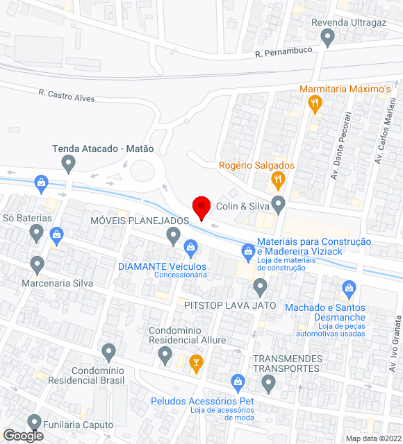 Mapa da localização