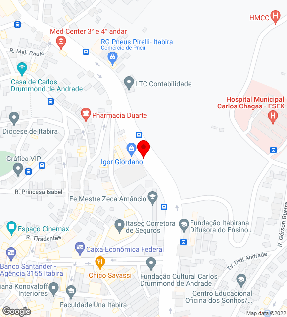 Mapa da localização
