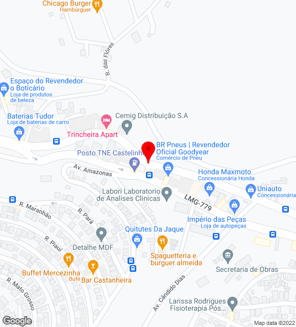 Mapa da localização