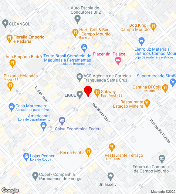 Mapa da localização