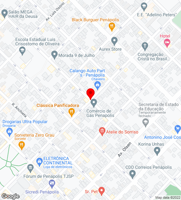 Mapa da localização