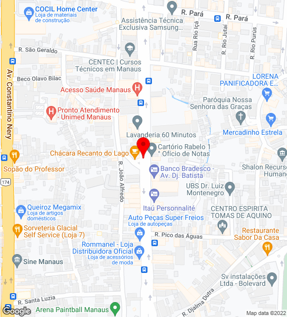 Mapa da localização