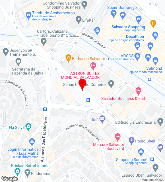 Mapa da localização