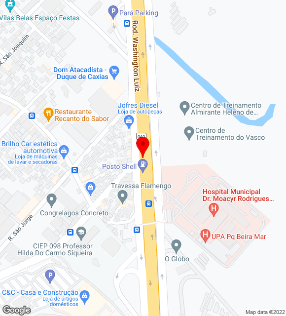 Mapa da localização