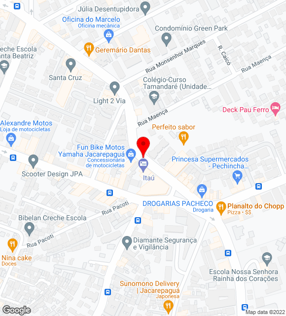 Mapa da localização