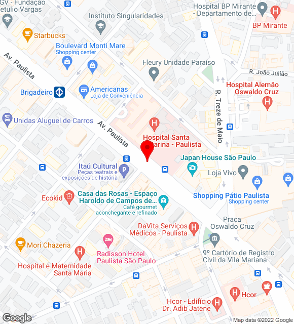 Mapa da localização