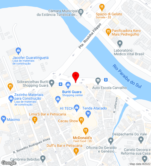 Mapa da localização