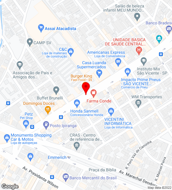 Mapa da localização