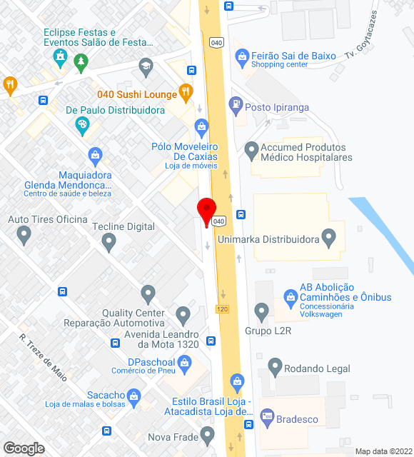 Mapa da localização