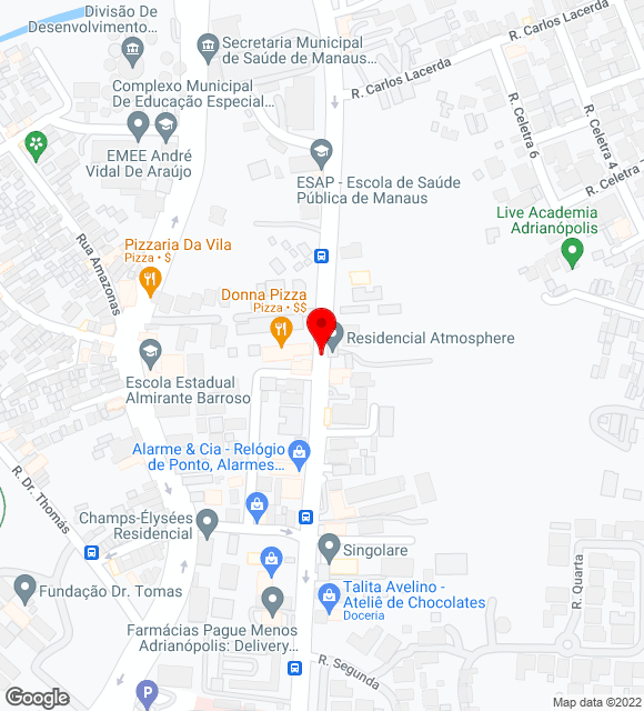 Mapa da localização