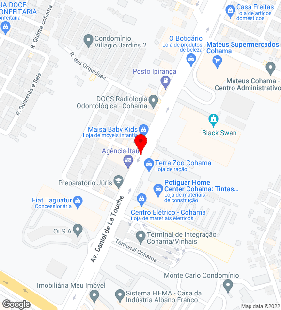 Mapa da localização