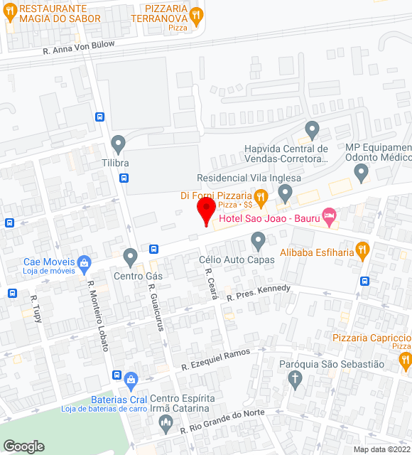 Mapa da localização
