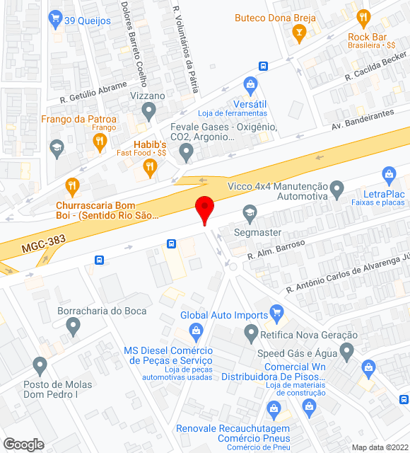 Mapa da localização