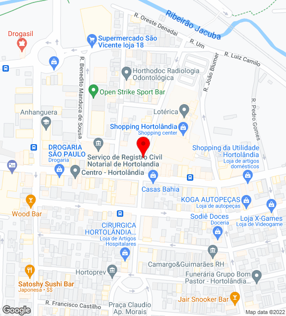 Mapa da localização