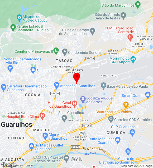 Mapa da localização