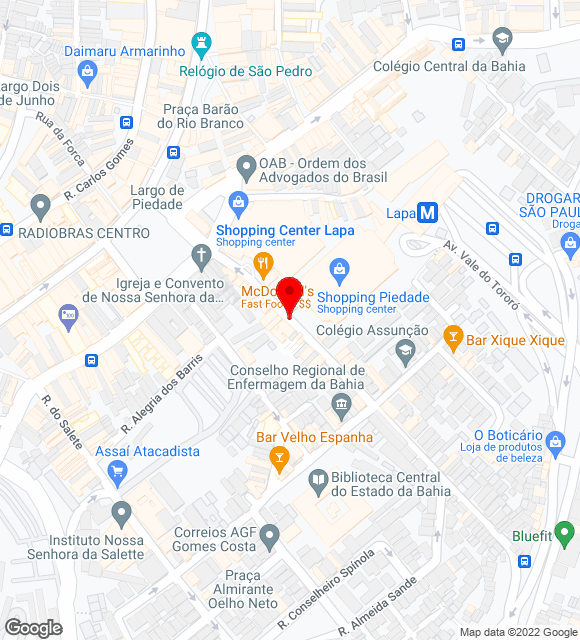 Mapa da localização