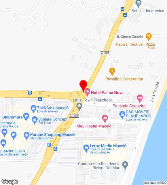 Mapa da localização