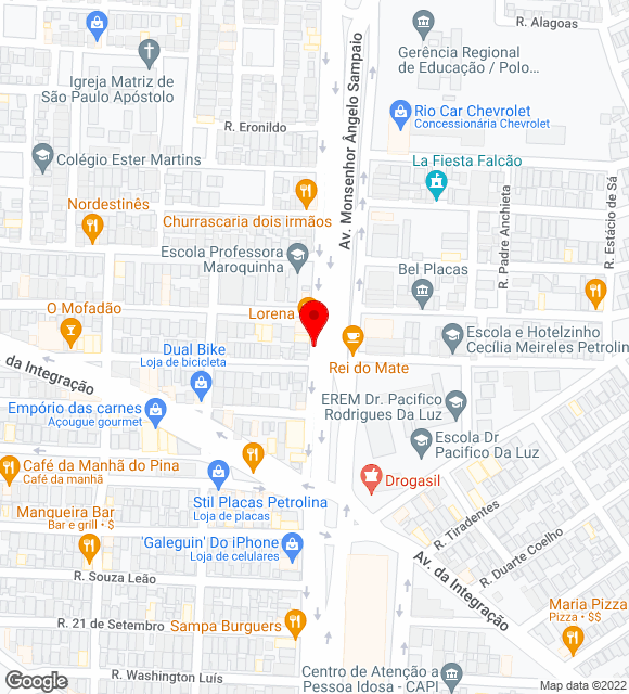 Mapa da localização