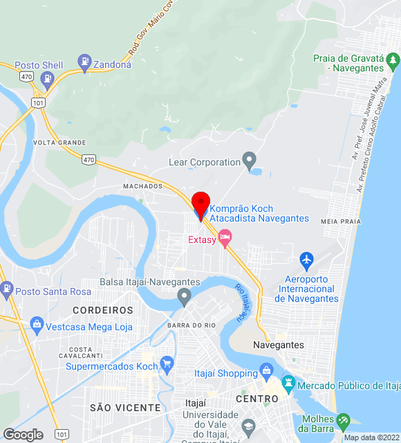 Mapa da localização