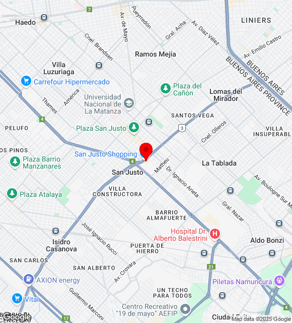 Mapa da localização