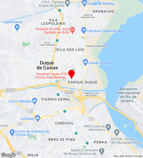 Mapa da localização