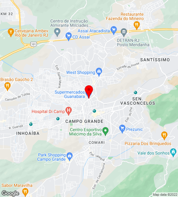 Mapa da localização
