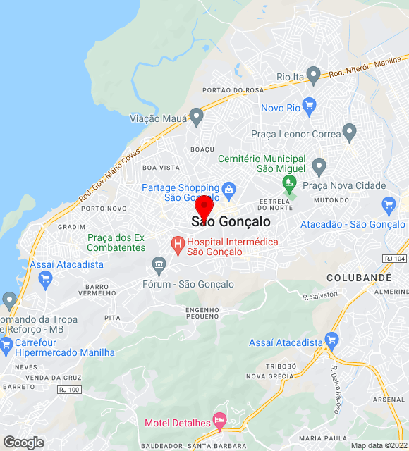 Mapa da localização