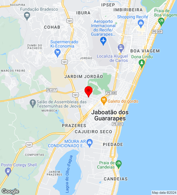 Mapa da localização