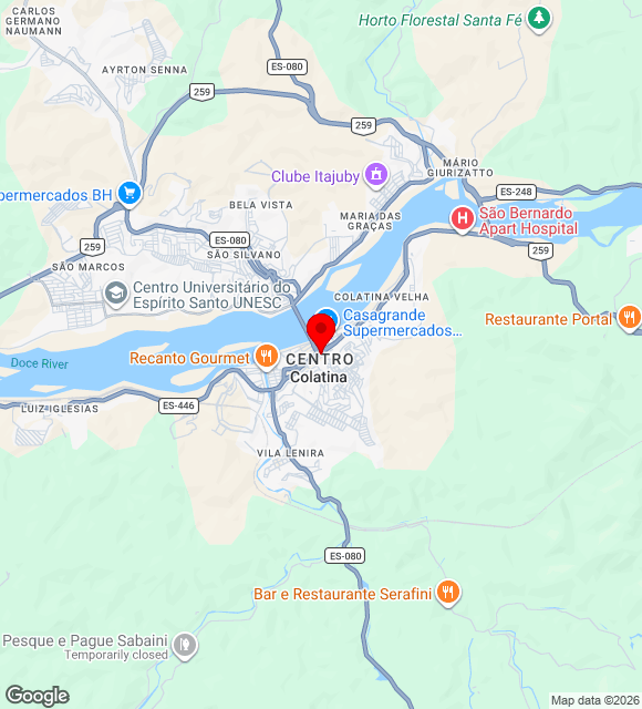 Mapa da localização