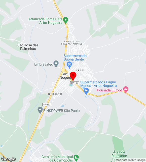 Mapa da localização