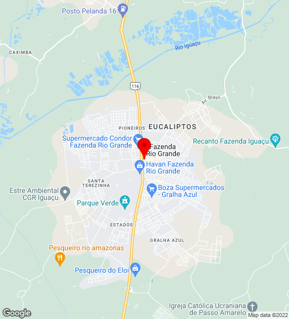 Mapa da localização