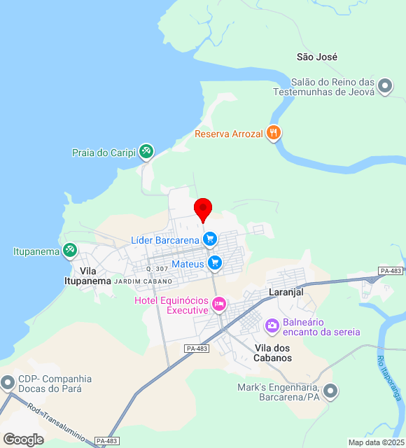 Mapa da localização