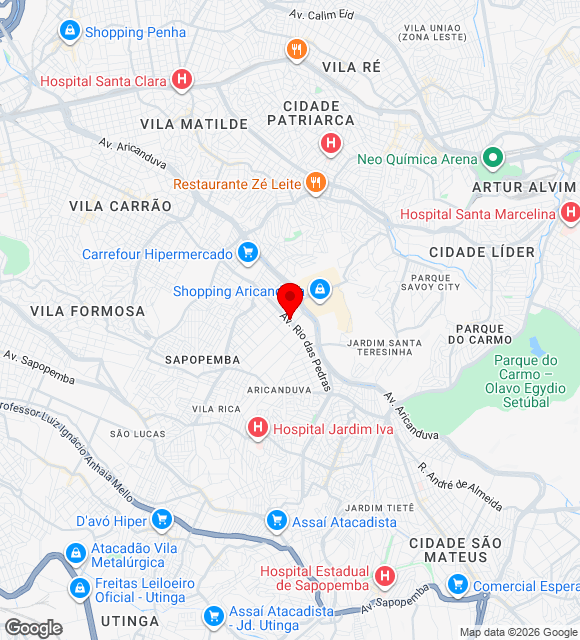 Mapa da localização