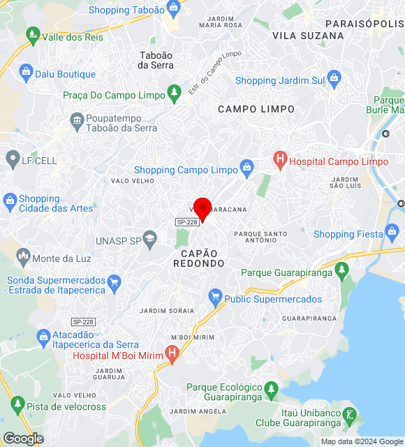 Mapa da localização