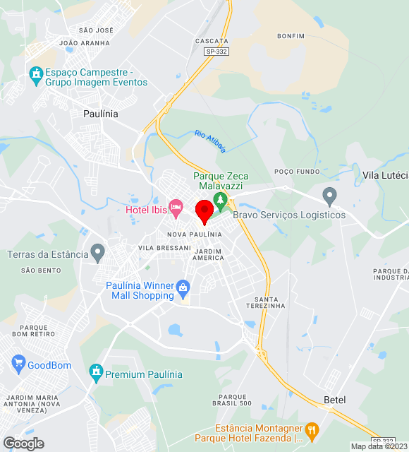 Mapa da localização